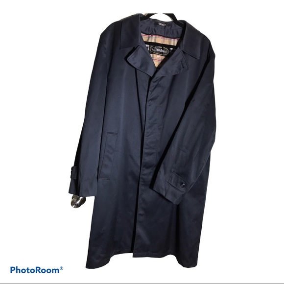 Men’s Croydon Long Trench Raincoat Business Jacket - Picture 2 of 3